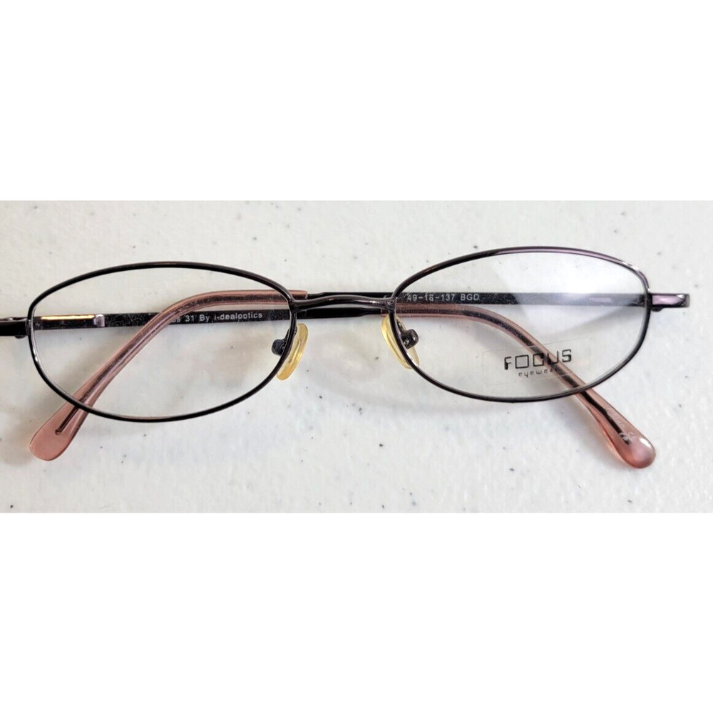 Focus‎ 31 by I-Dealoptics Purple Rectangular Frames 49-18-137 Bgd Eyeglasses